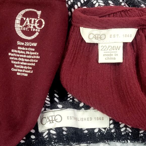 Cato Cold Shoulder Top, Camisole, and Wide Leg Palazzo Outfit 22/24W - Picture 4 of 8